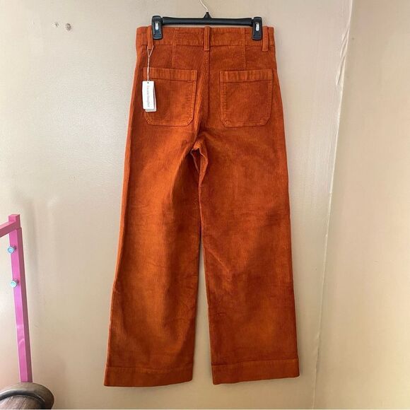 Favorite Daughter Terracotta Corduroy Pants Mischa High Waist Wide Leg NWT 28 - Picture 8 of 10